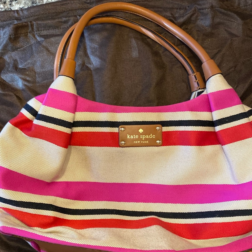 AUTHENTIC KATE SPADE STRIPED HANDBAG